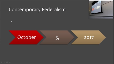 Thumbnail for Contemporary Federalism: Professor Tannahill's Lecture of September 28, 2017