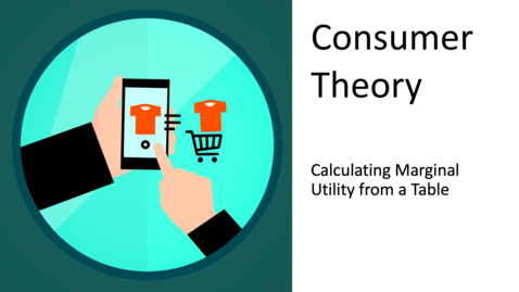 Thumbnail for entry Consumer Theory - Calculating Marginal Utility from a Table