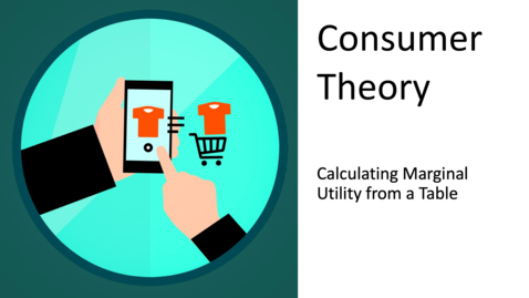 Thumbnail for Consumer Theory - Calculating Marginal Utility from a Table