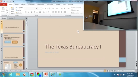 Thumbnail for Texas Bureaucracy I: Professor Tannahill's Lecture of February 28, 2017