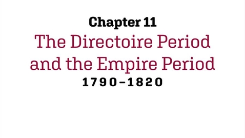 Thumbnail for entry Fashion History / The Directoire and the Empire Period / 1790-1820