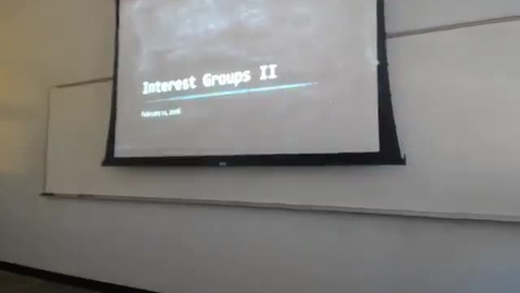 Thumbnail for entry Interest Groups III: Professor Tannahill's Lecture of February 11, 2016