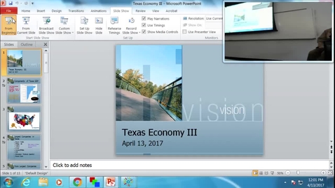 Thumbnail for entry Texas Economy III: Professor Tannahill's Lecture of April 13, 2017