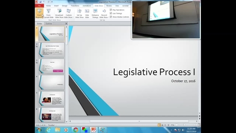 Thumbnail for entry Legislative Process I: Professor Tannahill's Lecture of October 27, 2016