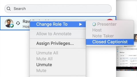 Thumbnail for Cisco Webex - ADA -  Closed Captioning