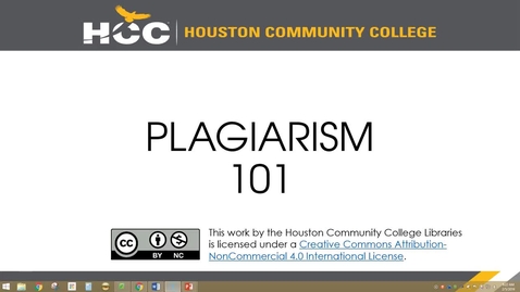 Thumbnail for entry PLAGIARISM 101 - Quiz