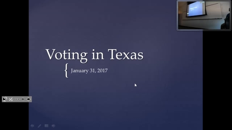 Thumbnail for entry Voting in Texas: Professor Tannahill's Lecture of January 31, 2017