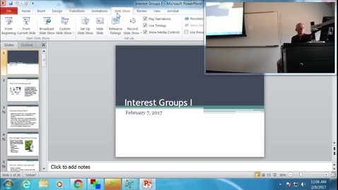 Thumbnail for Interest Groups I: Professor Tannahill's Lecture of February 9, 2017