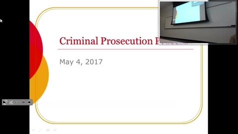 Thumbnail for entry Criminal Prosecution Process: Professor Tannahill's Lecture of May 4, 2017