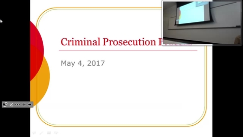 Thumbnail for Criminal Prosecution Process: Professor Tannahill's Lecture of May 4, 2017