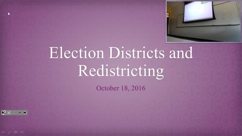 Thumbnail for entry Election Districts and Redistricting: Professor Tannahill's Lecture of October 18, 2016