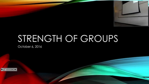 Thumbnail for entry Strength of Groups: Professor Tannahill's Lecture of October 6, 2016