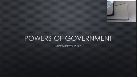 Thumbnail for Powers of Government: Professor Tannahill's Lecture of September 28, 2017
