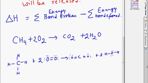 Thumbnail for Bond energy  and Enthalpy of reaction calculation for a reaction