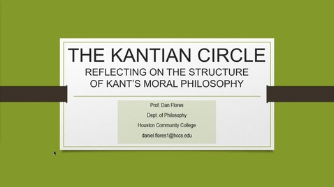 Thumbnail for entry KANT LECTURE