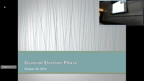 Thumbnail for entry Electoral College: Professor Tannahill's Lecture of October 20, 2016