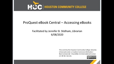 Thumbnail for ProQuest eBook Central - Accessing eBooks