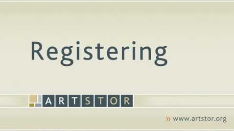 Thumbnail for entry Registering for Artstor user account