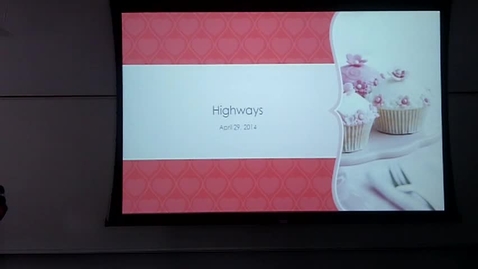 Thumbnail for Highways: Professor Tannahill's Lecture of April 29, 2014