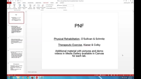 Thumbnail for PTHA 2435 - PNF Lecture with V/O