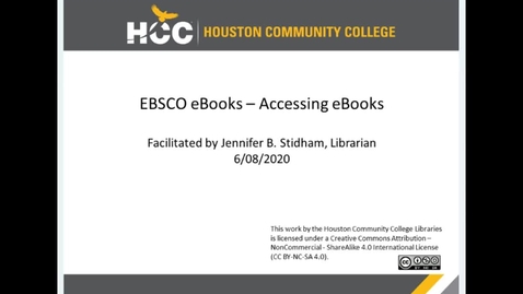 Thumbnail for entry EBSCO eBook Collection - Accessing eBooks