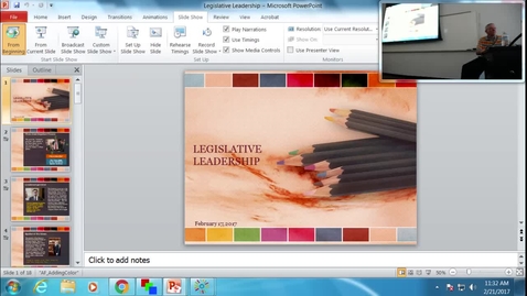 Thumbnail for Legislative Leadership: Professor Tannahill's Lecture of February 21, 2017