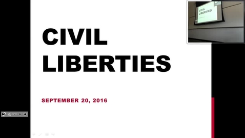 Thumbnail for entry Civil Liberties: Professor Tannahill's Lecture of September 20, 2016