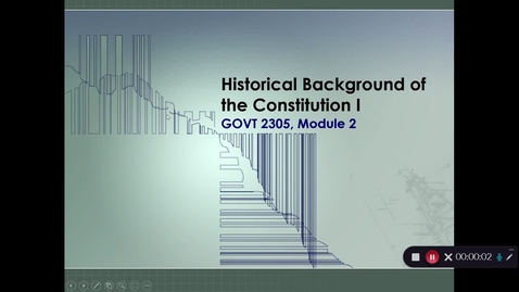 Thumbnail for entry Historical Background of the Constitution I