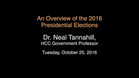 Thumbnail for entry An Overview of the 2016 Presidential Elections