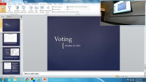 Thumbnail for Voting: Professor Tannahill's Lecture of October 18, 2016