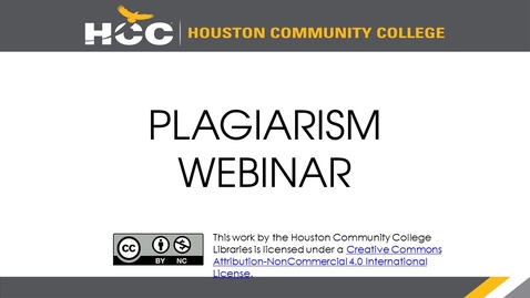 Thumbnail for Library Webinar Series - Plagiarism - 10.04.2018 - Quiz