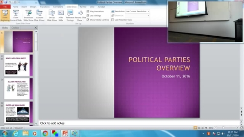 Thumbnail for Political Parties Overview: Professor Tannahill's Lecture of October 11, 2016