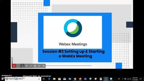 Thumbnail for entry Setting up and Starting a WebEx Meeting