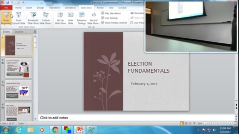 Thumbnail for Election Fundamentals: Professor Tannahill's Lecture of February 2, 2017