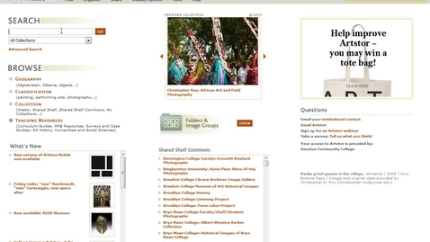 Thumbnail for Accessing  Artstor Database from Home