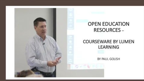 Thumbnail for entry OPEND EDUCATION RESOURCES - LUMEN LEARNING COURSEWARE