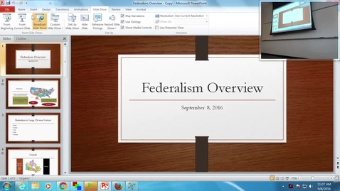 Thumbnail for entry Federalism Overview: Professor Tannahill's Lecture of September 8, 2016