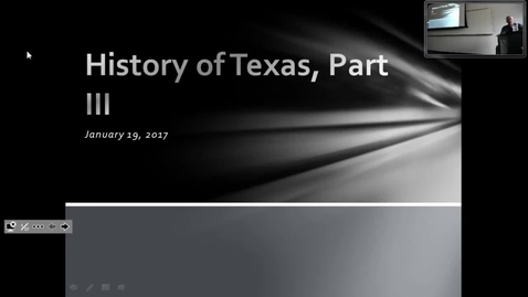 Thumbnail for entry Texas History III: Professor Tannahill's Lecture of January 19, 2017