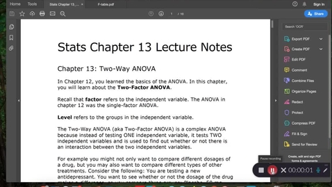 Thumbnail for entry Chapter 13: Introduction to the Two-Factor ANOVA