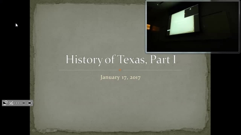 Thumbnail for entry Texas History I: Professor Tannahill's Lecture of January 17, 2017