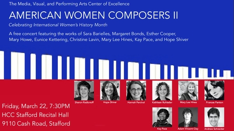 Thumbnail for American Women Composers Recital - Spring 2024