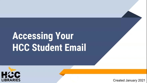 Thumbnail for entry How to Access Your HCC Student Email