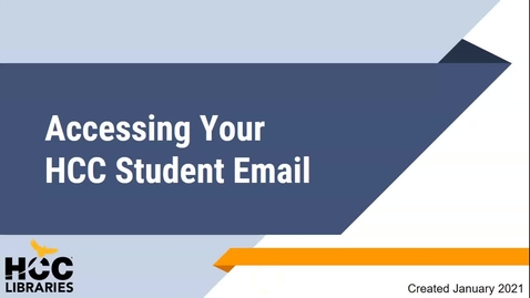 Thumbnail for How to Access Your HCC Student Email