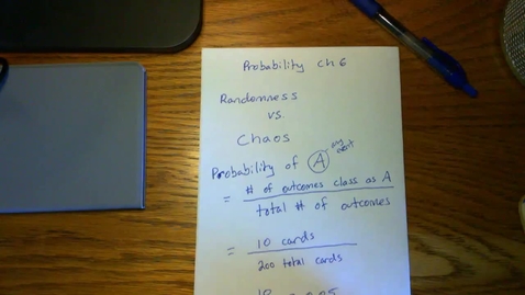 Thumbnail for entry Chapter 6: Probability (Part 1) - Probability, Randomness, &amp; Chaos