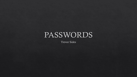 Thumbnail for entry Passwords