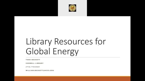 Thumbnail for Library Resources for Global Energy Students