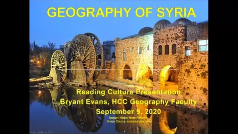 Thumbnail for Reading Culture Fall 2020: Introduction to Syria