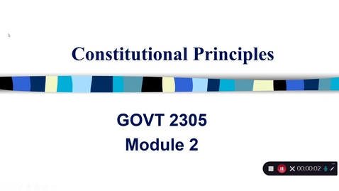 Thumbnail for Constitutional Principles, September 2020