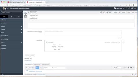 Thumbnail for Service Catalog Workflow