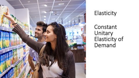 Thumbnail for entry Elasticity - Constant Unitary Elasticity of Demand